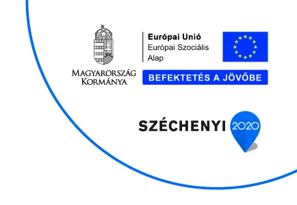 Széchenyi 2020 infoblokk: Európai Unió, Európai Szociális Alap, Magyarország Kormánya, befektetés a jövőbe
